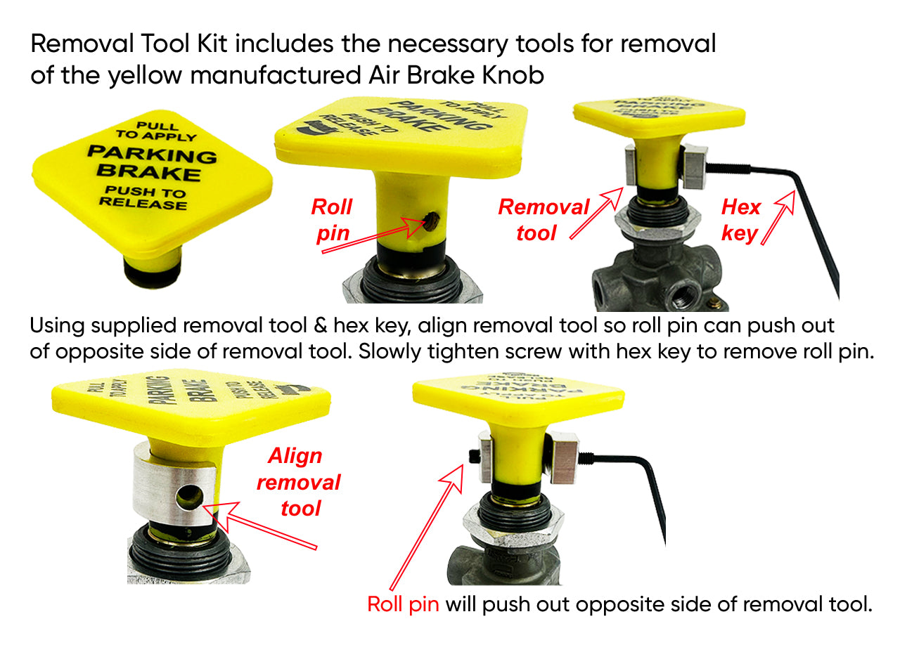 Roll Pin Removal Tool for Air Brake Knobs