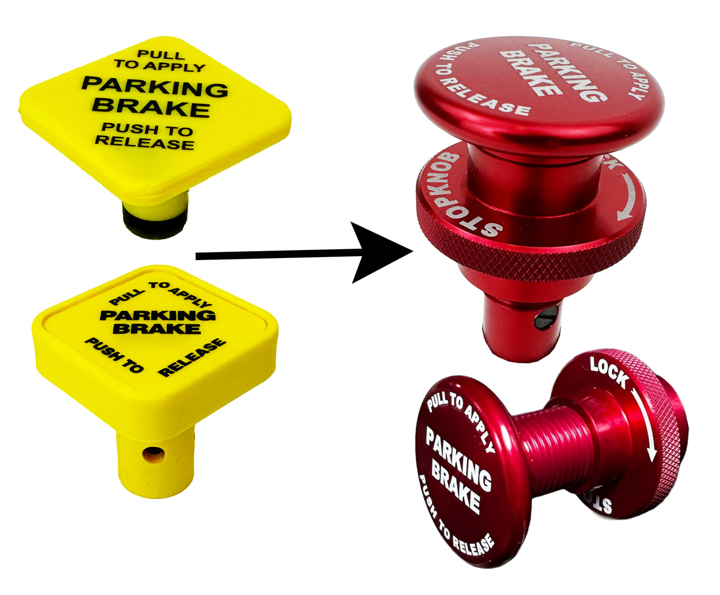 Safety Air Brake Locking Feature for Class A Motorhomes & More? Replaces your yellow original manufacture Air Brake Knob