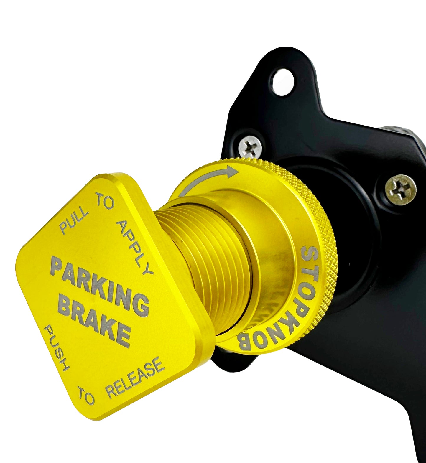 STOP KNOB Model SNCB1 Fits Super C Motorhomes, Commercial Trucks, Heavy Equipment, & Busses that have a yellow original manufacture Air Brake knob