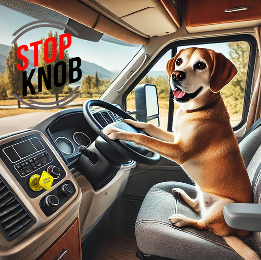Safety Air Brake Locking feature for Super C Motorhomes, Commercial Trucks, & Heavy Equipment.? Replaces your yellow original manufacture Air Brake knob